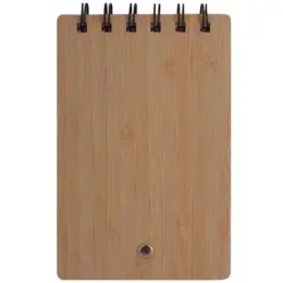 Wood Pocket Notepad & Sticky-Memo & Pen Black Back
